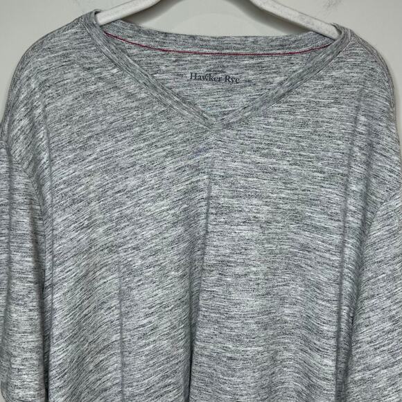 Hawker Rye V Neck T-Shirt Size L Heather Gray NWOT - Picture 2 of 8